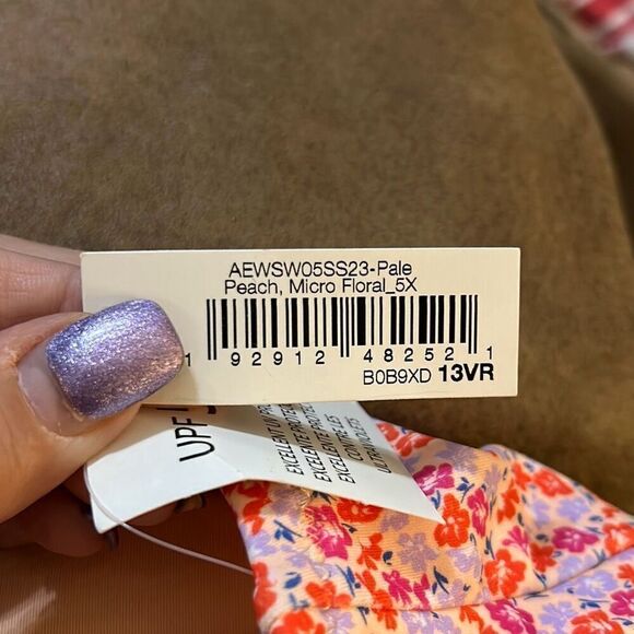 Amazon Essentials Women's High-Waist Bikini‎ Bottoms. Floral. Size 5X - Picture 6 of 8